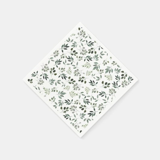 Serviette En Papier Chasseurs vert feuillus rustique (Coin)