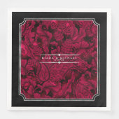 Serviette En Papier Châssis gothique Paisley Burgundy ID866 (Devant)