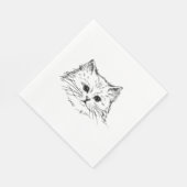 Serviette En Papier Chat (Coin)