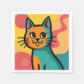 Serviette En Papier chat (Devant)