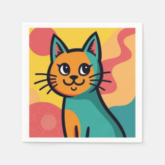 Serviette En Papier chat