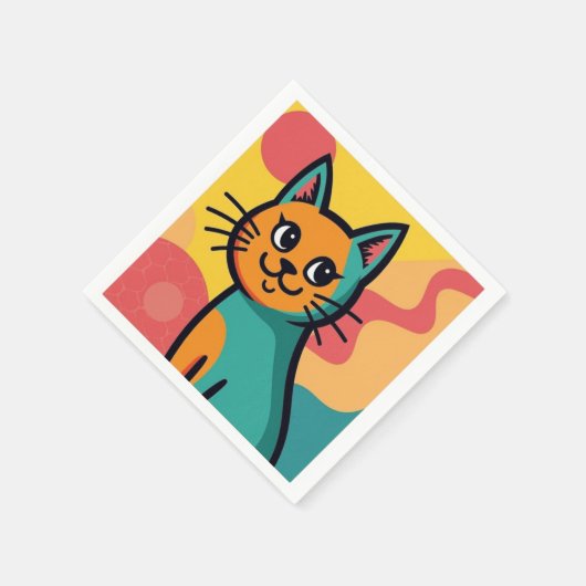 Serviette En Papier chat (Coin)