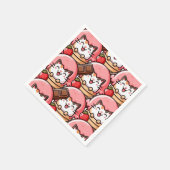 Serviette En Papier Chat à Cône (Coin)