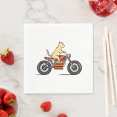 Serviette En Papier Chat à moto (En situation)