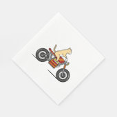Serviette En Papier Chat à moto (Coin)