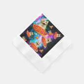 Serviette En Papier Chat à pizza de l'espace amusant (Coin)
