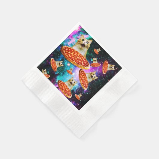 Serviette En Papier Chat à pizza de l'espace amusant (Coin)