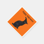 Serviette En Papier Chat à sorcière noire mignonne (Coin)