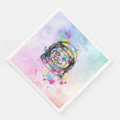 Serviette En Papier Chat Astronaute (Coin)