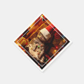Serviette En Papier Chat avec prise sur la tête (Coin)
