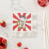 Serviette En Papier Chat B chanceux (En situation)