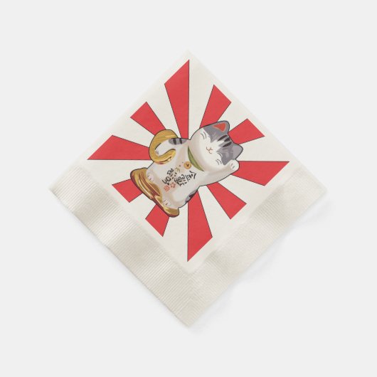 Serviette En Papier Chat B chanceux (Coin)