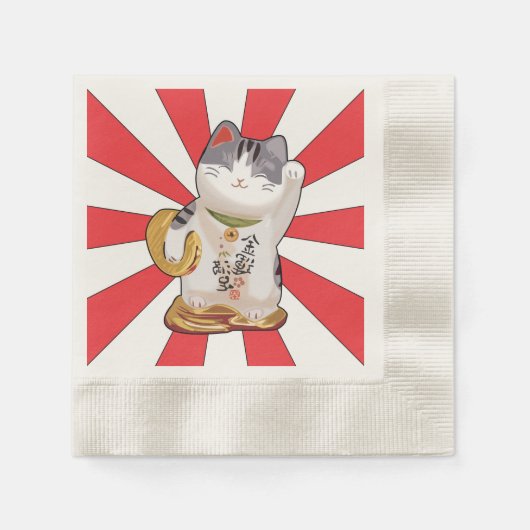 Serviette En Papier Chat B chanceux (Devant)
