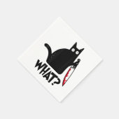 Serviette En Papier Chat Ce Chat Noir Drôle Chemise Meurtre Chat Avec (Coin)