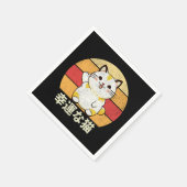 Serviette En Papier Chat chanceux (Coin)