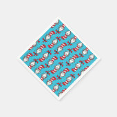 Serviette En Papier Chat Chapeauté Motif (Coin)