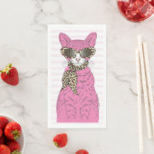 Serviette En Papier Chat chats élégant Leopard (En situation)