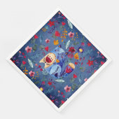 Serviette En Papier Chat Cheeky dans Flower Garden (Coin)
