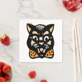 Serviette En Papier Chat classique d'Halloween (En situation)