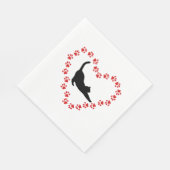 Serviette En Papier Chat & Cœur faits de pattes de chat (Coin)