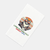 Serviette En Papier Chat Cool coucher de soleil (Coin)