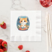 Serviette En Papier Chat coupable (En situation)