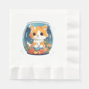 Serviette En Papier Chat coupable