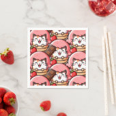 Serviette En Papier Chat dans cône (En situation)