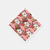 Serviette En Papier Chat dans cône (Coin)