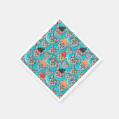 Serviette En Papier Chat dans le casquette (Coin)