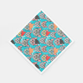 Serviette En Papier Chat dans le casquette (Coin)