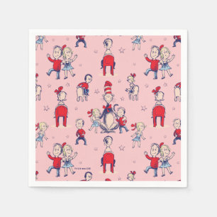 Serviette En Papier Chat Dans Le Casquette   Avec Motif pour enfants
