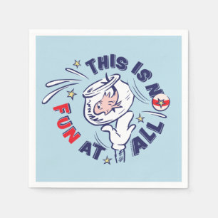 Serviette En Papier Chat dans le Casquette   Ce N'Est Pas Du Tout Amus