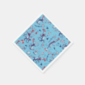 Serviette En Papier Chat Dans Le Casquette | Motif bleu (Coin)
