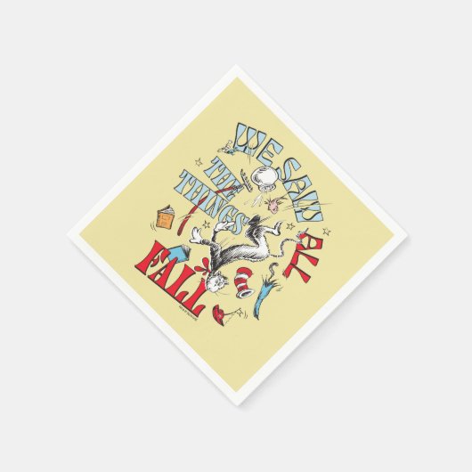 Serviette En Papier Chat dans le Casquette | Nous avons vu tout tomber (Coin)