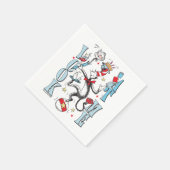 Serviette En Papier Chat dans le Casquette | Regarde-moi (Coin)