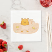 Serviette En Papier Chat Dans Le Sable (En situation)