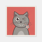 Serviette En Papier Chat de Funny (Devant)