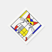 Serviette En Papier Chat de Mondrian (Coin)