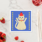 Serviette En Papier Chat de Noël mignon (En situation)