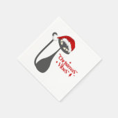 Serviette En Papier Chat de Noël moderne et élégant (Coin)