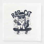 Serviette En Papier Chat de rap Harmonie (Devant)