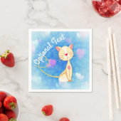 Serviette En Papier Chat de rêve (En situation)