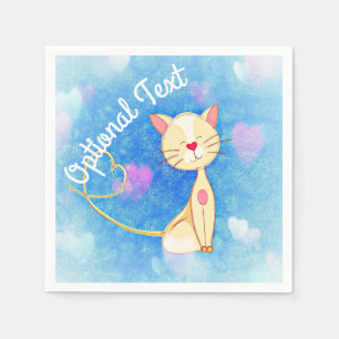 Serviette En Papier Chat de rêve