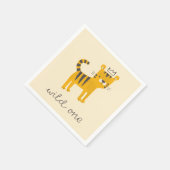 Serviette En Papier Chat de tigre sauvage (Coin)