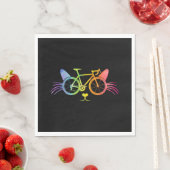 Serviette En Papier Chat de vélo LGBT (En situation)