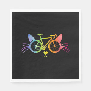 Serviette En Papier Chat de vélo LGBT