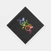 Serviette En Papier Chat de vélo LGBT (Coin)