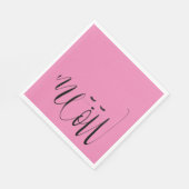 Serviette En Papier Chat de viande rose (Coin)