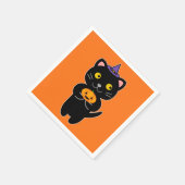 Serviette En Papier Chat d'Halloween (Coin)